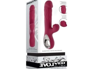 Evolved Bursting With Pleasure Burgundy Dual Vibrator Part Number EN-RS-6763-2