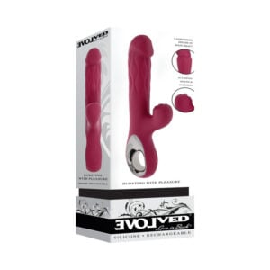 Evolved Bursting With Pleasure Burgundy Dual Vibrator Part Number EN-RS-6763-2