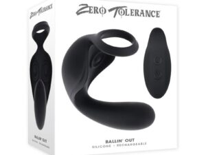 Evolved Zero Tolerance Ballin' Out Black Prostate Toy with Remote Control and Dual Pleasure Features