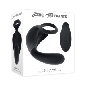 Evolved Zero Tolerance Ballin' Out Black Prostate Toy with Remote Control and Dual Pleasure Features