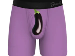 Shinesty The Double Entendre Eggplant Ball Hammock Pouch Underwear with Fly S - MicroModal Comfort and Support