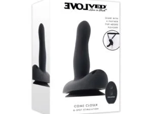 Evolved Come Closer Black Remote-Controlled Pleasure-Base Vibrator with G-Spot Stimulation