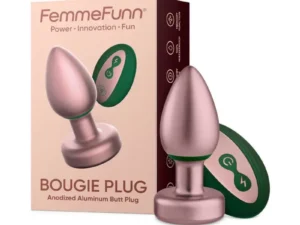 Vvole FemmeFunn Bougie Plug Rose Gold - Anodized Aluminum Anal Plug with Remote Control