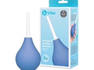 COTR Inc. b-Vibe Compact Enema Douche Blue – Travel-Friendly, Discreet Personal Hygiene