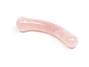 Dame Products Chakrubs Heart Curve Rose Quartz Wand - G-Spot and Heart Chakra Stimulator