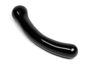Dame Products Chakrubs Xaga Curve Obsidian Wand - Grounding and Healing Crystal with G-Spot Curved Design