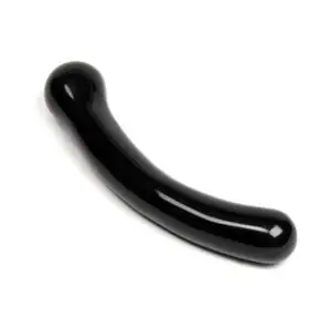 Dame Products Chakrubs Xaga Curve Obsidian Wand - Grounding and Healing Crystal with G-Spot Curved Design