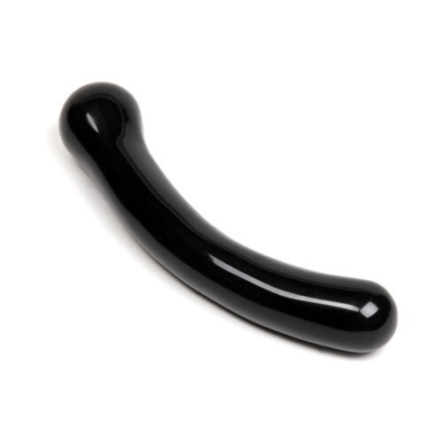 Dame Products Chakrubs Xaga Curve Obsidian Wand - Grounding and Healing Crystal with G-Spot Curved Design