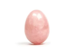 Dame Products Chakrubs Heart Yoni Egg Rose Quartz (Non-Drilled) for Pelvic Floor Strengthening and Self-Care