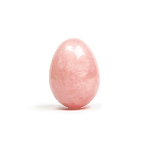 Dame Products Chakrubs Heart Yoni Egg Rose Quartz (Non-Drilled) for Pelvic Floor Strengthening and Self-Care