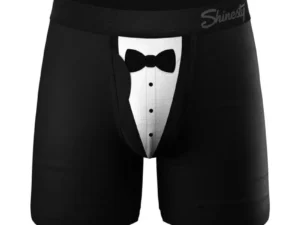 Shinesty The 009 Black Tuxedo Ball Hammock Pouch Underwear with Fly XL