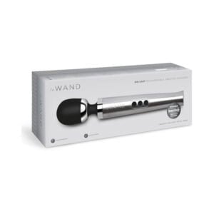 COTR Inc. Le Wand Die Cast Rechargeable Vibrating Massager Silver - Powerful Body and Pleasure Wand