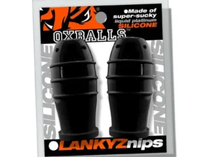Blue Ox Designs Oxballs Lankyz Silicone Nipsuckers in Black – Deep Sucking Nipple Enhancer