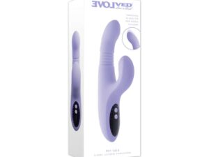 Evolved Pep Talk - Rechargeable Body-Safe Vibrating and Thrusting Stimulator with Tapping Function