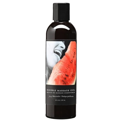 Earthly Body Edible Massage Lotion Watermelon 8 oz. – Deep Moisturizing, Flavored Massage Oil with Rich Oils for Smooth, Soft Skin