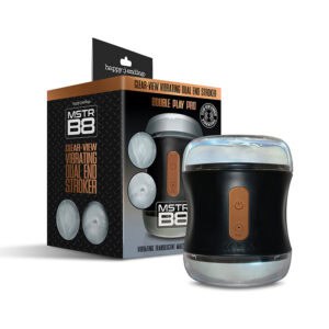 Global Novelties LLC MSTR B8 Clear-View Vibrating Dual End Stroker Double Play Pro