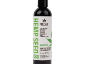 Earthly Body Hemp Seed CBD Relaxing Massage and Body Oil Naked in the Woods 8 oz.