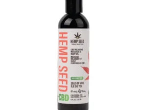 Earthly Body Hemp Seed CBD Relaxing Massage and Body Oil Isle of You 8 oz.