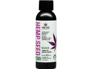 Earthly Body Hemp Seed CBD Relaxing Massage and Body Oil – Skinny Dip Vanilla & Cotton Candy, 2 oz.