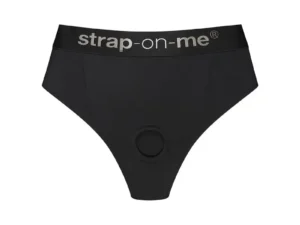 Lovely Planet USA Strap-On-Me Harness Lingerie Idole Black S – High-Waist Microfiber Brief with Discreet