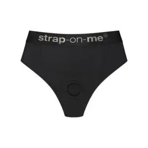 Lovely Planet USA Strap-On-Me Harness Lingerie Idole Black XL – High-Waist Microfiber Brief with Discreet
