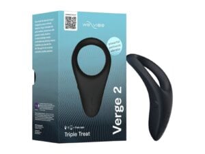 We-Vibe Verge 2 Cockring Black – Triple Stimulation Vibrator with App Control and Waterproof Design