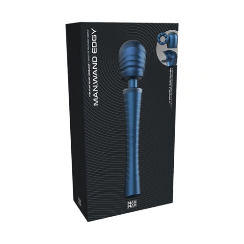 Lovely Planet USA MAN WAN Edgy Stellar Blue Vibrating Wand for Penis and Clitoral Stimulation