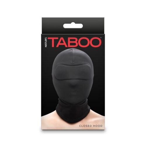 New Sensations Novelties Inc. Hustler Taboo Closed Hood Black - Sensory Deprivation Mask