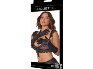 Coquette Black Gloves One Size