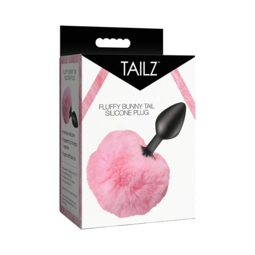 XR LLC Tailz Fluffy Bunny Tail Silicone Plug Pink