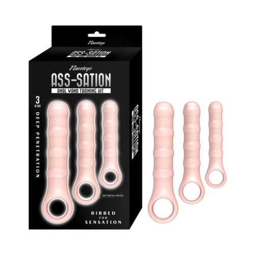 Nasstoys Ass-Sation Anal Wand Training Kit Beige - Beginner-Friendly Silicone Anal Toys