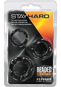 Stay Hard Beaded Cock Rings