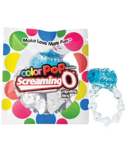 Screaming O ColorPop Quickie Vibrating Ring, Blue, CPSO-BU