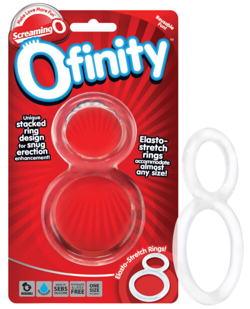 Screaming O Ofinity Double Erection Ring, Clear – Part OFY-C