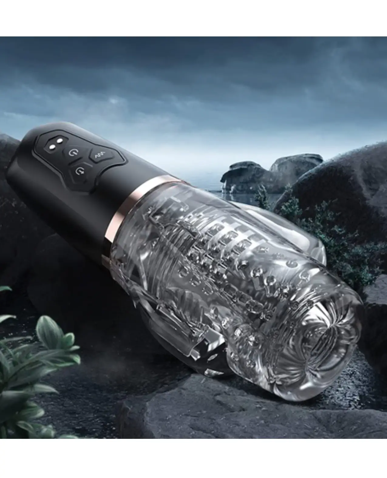 The Male Rose 2 Rechargeable Sucking and Vibrating Masturbator, Black - Image 3