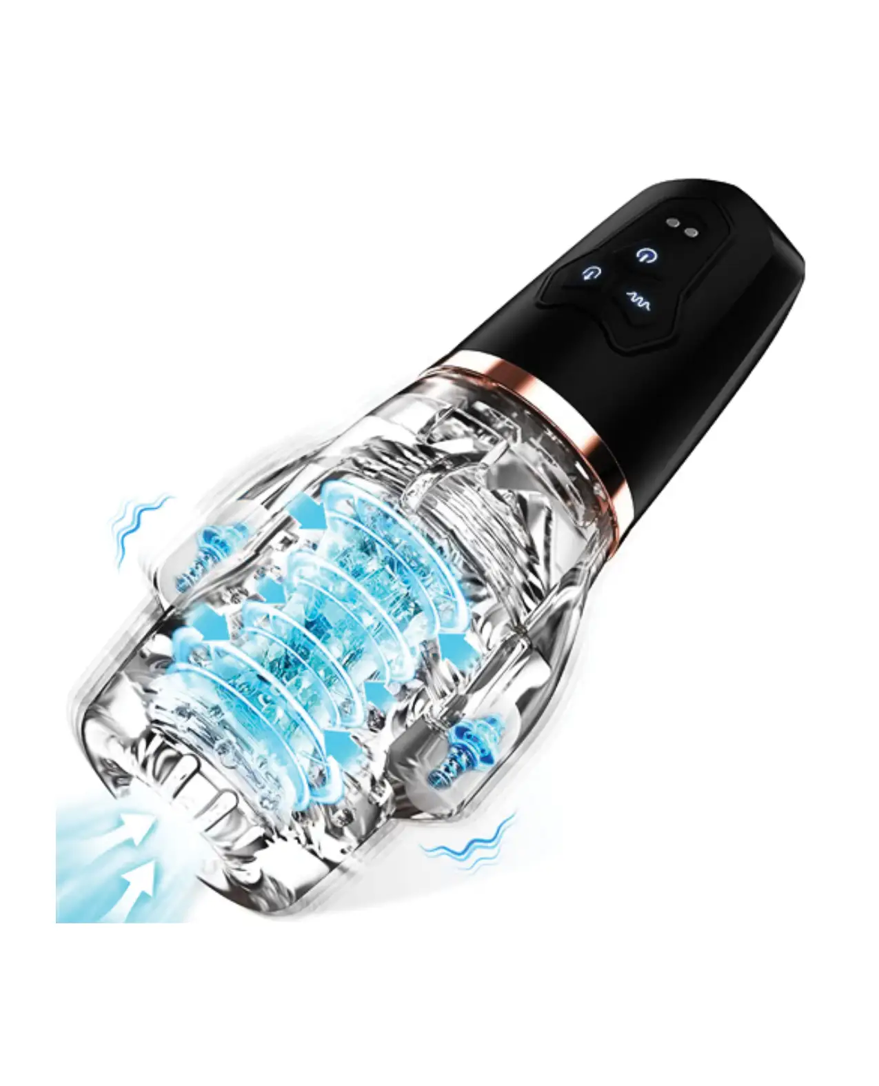 The Male Rose 2 Rechargeable Sucking and Vibrating Masturbator, Black - Image 5