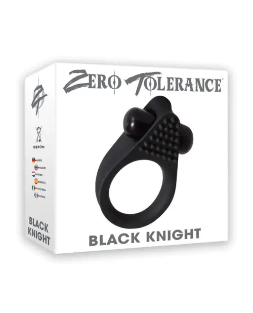 Zero Tolerance Black Knight Vibrating Silicone Cock Ring ZE-CR-3305-2